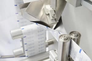 Fully automatic feed to form, fill, seal, cut, stack and carton pack sachets with complete QC