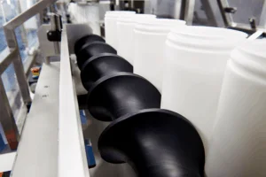 Screw Feeders on the Sealpro Conduction Sealing Machine by Shemesh Automation