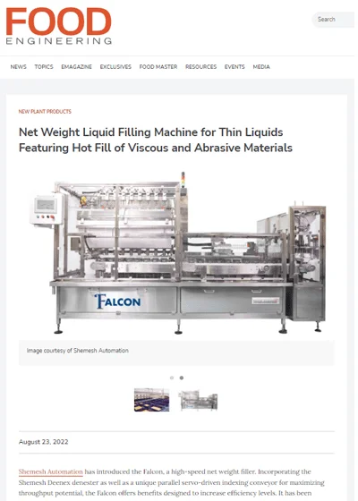 Food Engineering Mag Falcon article