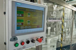 HMI Screen on the SAS120 Round Wipes Canister Loader 07 Shemesh Automation