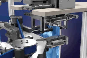 Citadel monoblock packer for wet wipes in flexible packs